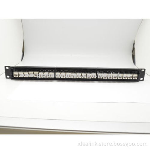 Shielded Patch Panel, 24 Ports, Connect to RJ45 Connectors Directly